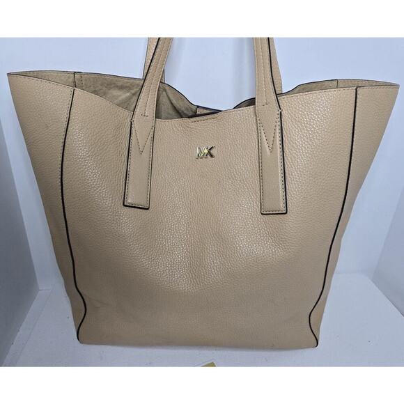 Michael Kors Junie Large Leather Tote Bag Butternut 17x13" - Picture 2 of 12